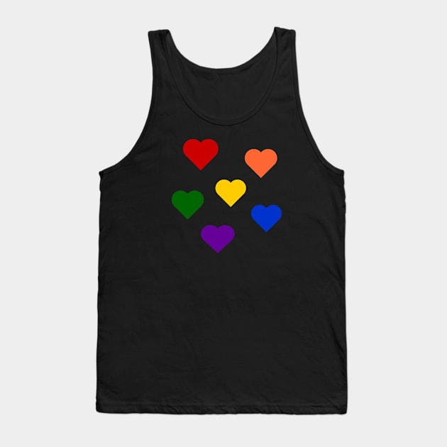 Colorful Hearts Tank Top by ioabann